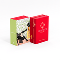 Soscentific Extrait de Parfum by Unique’e Luxury with botanical illustrated packaging and red presentation box